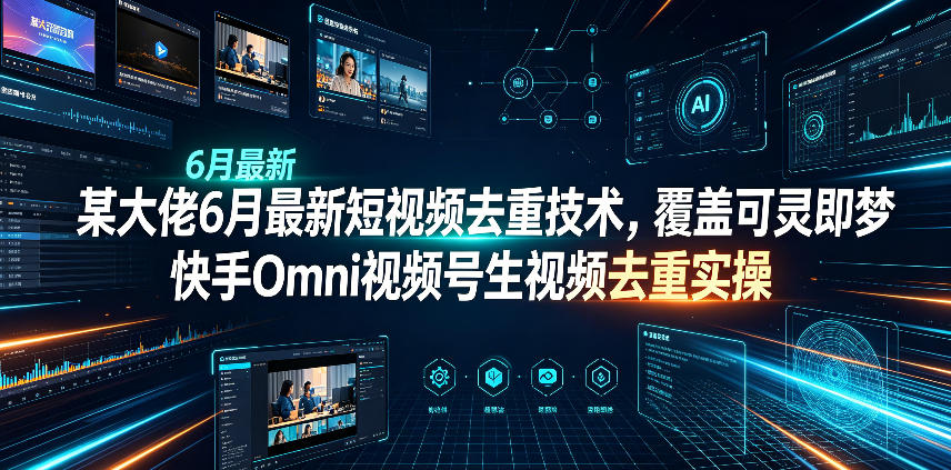 6月短视频去重技术实操,覆盖可灵即梦快手视频号分镜改写 6月短视频去重技术实操,覆盖可灵即梦快手视频号分镜改写