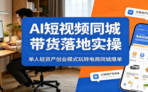 AI短视频同城带货实操：单人轻资产创业玩转抖音爆单