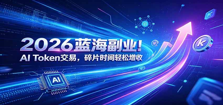 2026蓝海副业！AI Token交易，碎片时间轻松增收，新手零门槛快速起步