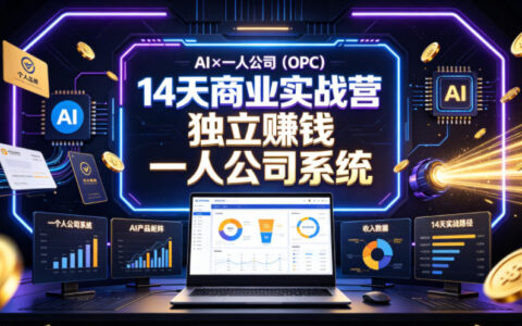 AI×一人公司14天实战营，用AI搭建独立赚钱系统