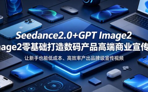 Seedance2.0+GPT Image2零基础打造数码产品高端商业宣传片