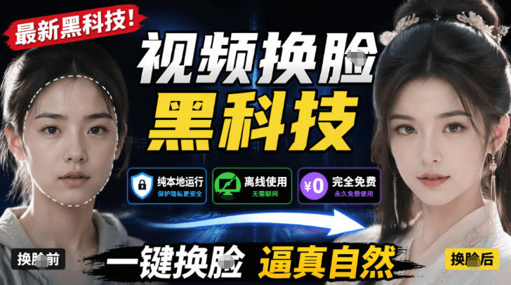 AI一键视频换脸黑科技,本地离线免费工具,AI FaceSwap实操教程 AI一键视频换脸黑科技,本地离线免费工具,AI FaceSwap实操教程