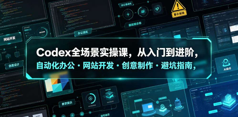 Codex全场景实操课：从入门到进阶，自动化办公与开发避坑指南