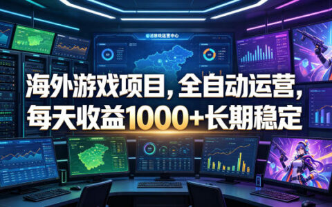 海外游戏自动化G机搬砖，变现100步骤0+长期稳定副业