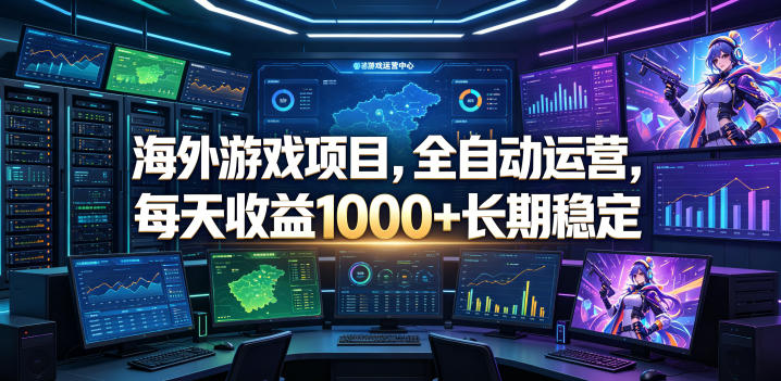 海外游戏自动化G机搬砖，变现100步骤0+长期稳定副业