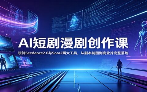 AI短剧漫剧实战课：Seedance2.0+Sora2从剧本到商业片全流程