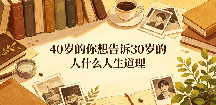 40岁过来人给30岁的人生道理：婚姻职场创业避坑指南