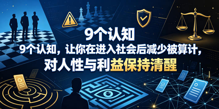 2026 9个认知防算计：社会新人必看的人性与利益清醒指南