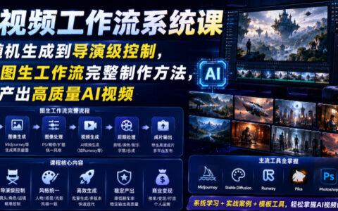AI视频工作流系统课：从随机生成到导演级控制，稳定产出高质量视频