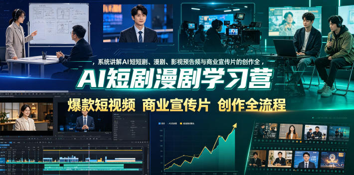 AI短剧漫剧学习营：即梦AI长视频+分镜制作全流程教程