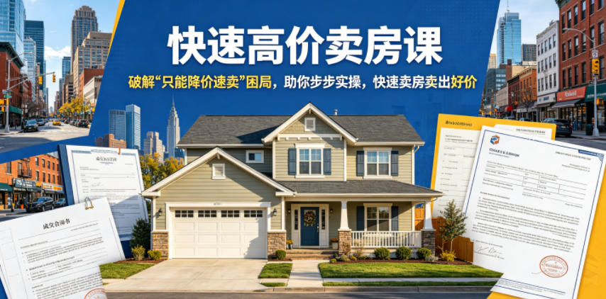 快速高价卖房课：破解降价困局，精准定价+谈判实操卖出好价