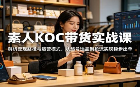 素人KOC带货实战：从起号选品到投流出单的完整运营方案
