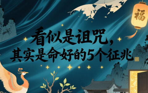 看似是诅咒其实是命好的5个征兆，性格缺陷竟是福气征兆