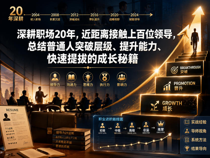 深耕职场20年：普通人快速提拔的成长秘籍与领导力提升指南