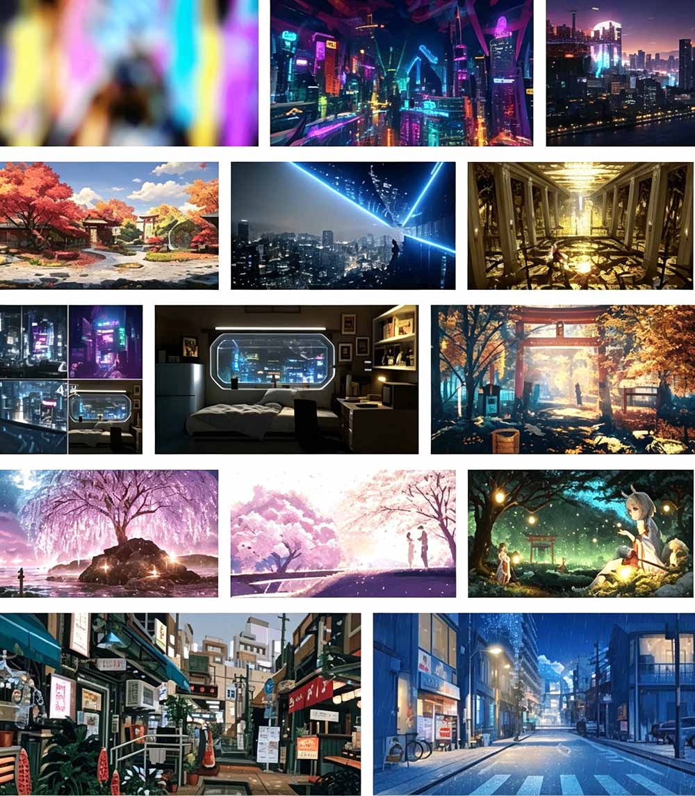 某宝108GB直播绿幕素材，二次元3D动态虚拟背景抖音高清