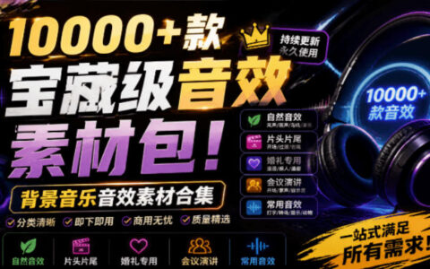 100步骤00步骤款音效素材包，片头婚礼会议背景音乐，剪映PR通用