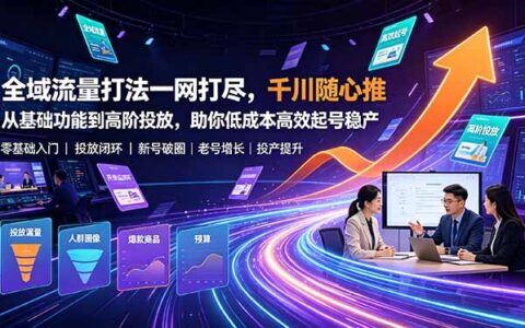 全域流量打法+千川随心推投放实操，低成本起号稳产指南