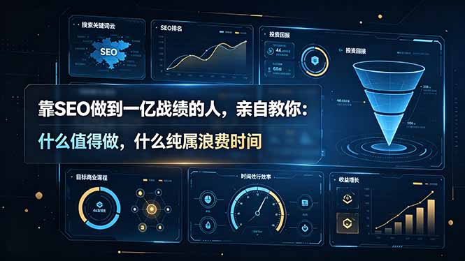 靠SEO做到一亿战绩，教你避开无效动作聚焦核心排名因素