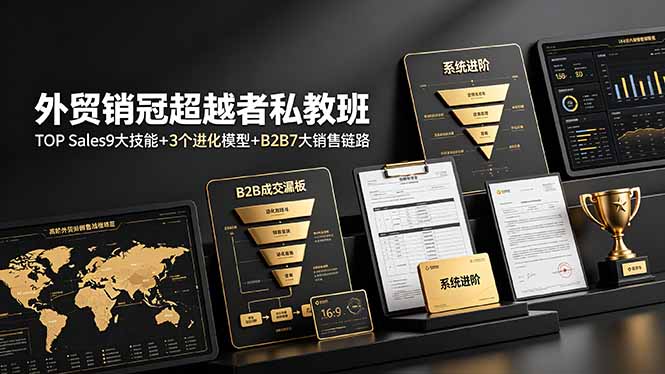 外贸销冠私教班:9大技能+AI工具+B2B全链路,系统进阶 外贸销冠私教班:9大技能+AI工具+B2B全链路,系统进阶