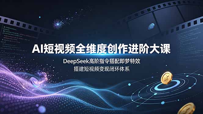 AI短视频变现全攻略：DeepSeek高阶指令+即梦特效，零基础搭建赚钱闭环