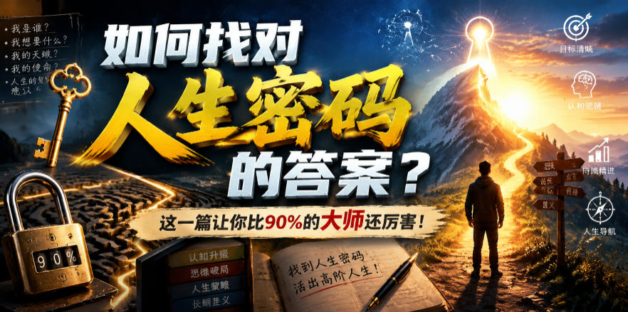 付费文章：如何找对人生密码的答案？用天赋工具避开选择误区，比90%大师还厉害