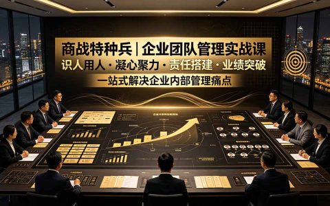 商战特种兵管理课：识人用人+责任搭建+业绩突破，解决团队内耗与执行力难题