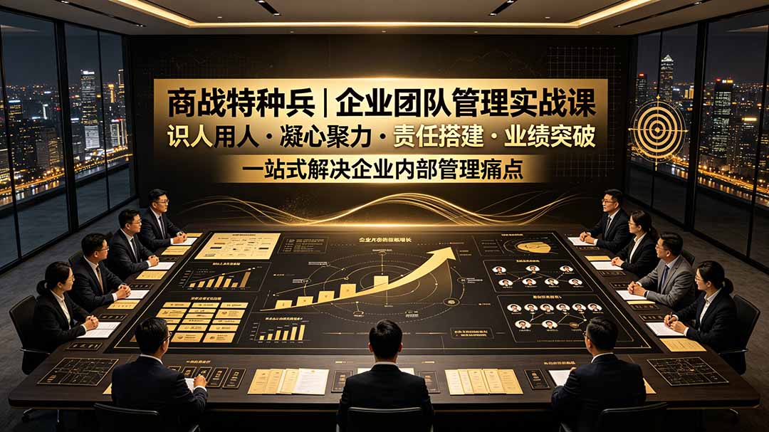 商战特种兵管理课：识人用人+责任搭建+业绩突破，解决团队内耗与执行力难题