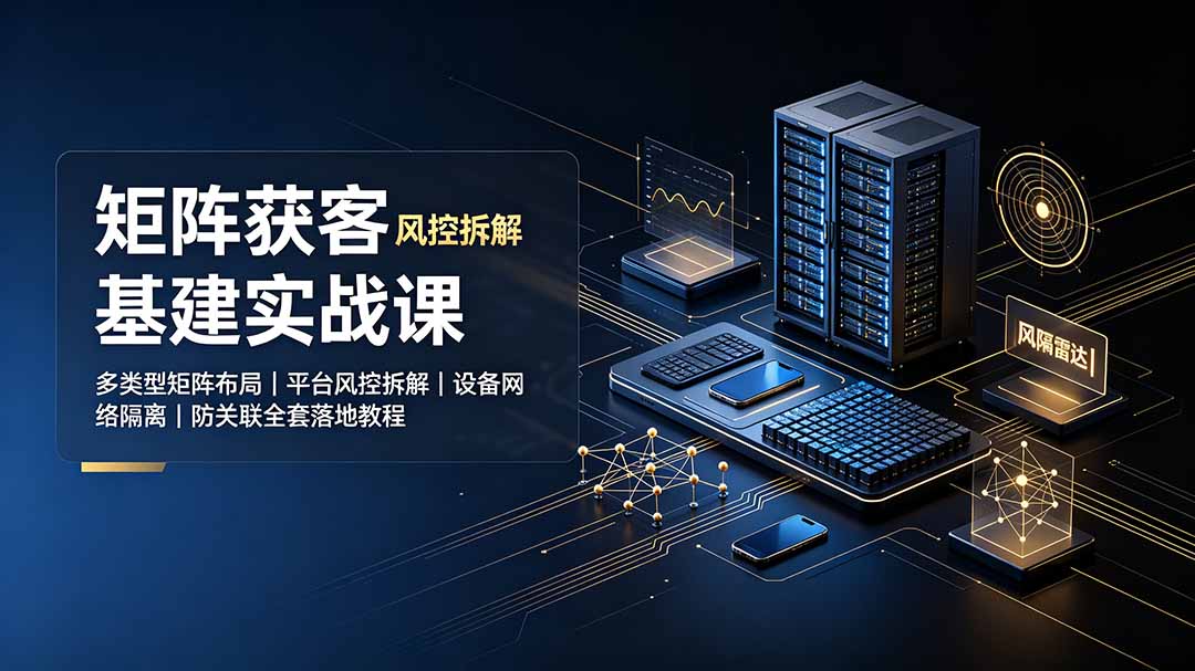 矩阵获客基建实战：多平台风控隔离与防关联设备IP搭建全攻略