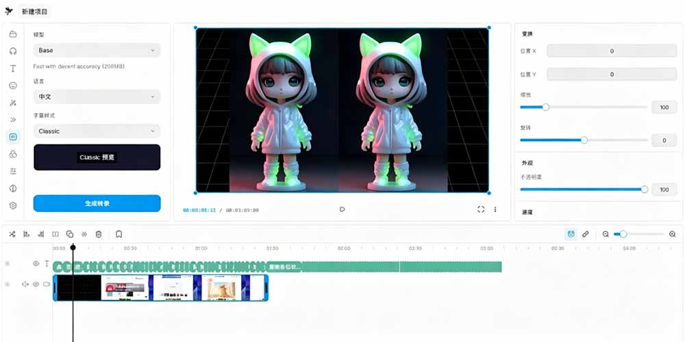 开源剪映替代品Cutia：一键AI生成字幕，在线剪辑视频隐私安全