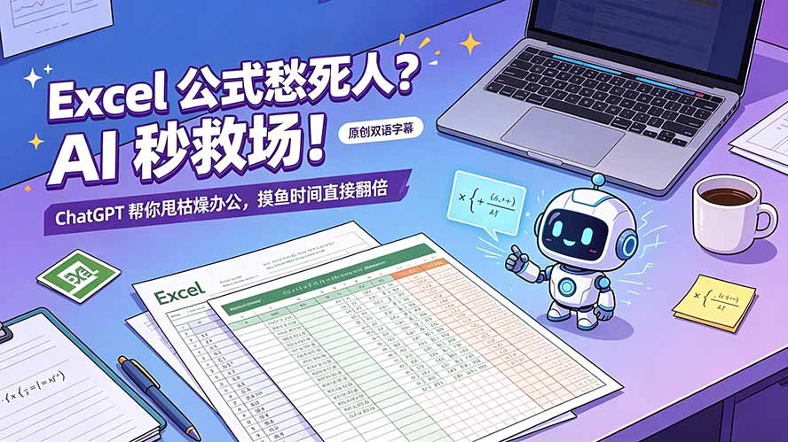 Excel公式不用愁!ChatGPT秒写公式,办公效率翻倍【AI速成技巧】 Excel公式不用愁!ChatGPT秒写公式,办公效率翻倍【AI速成技巧】