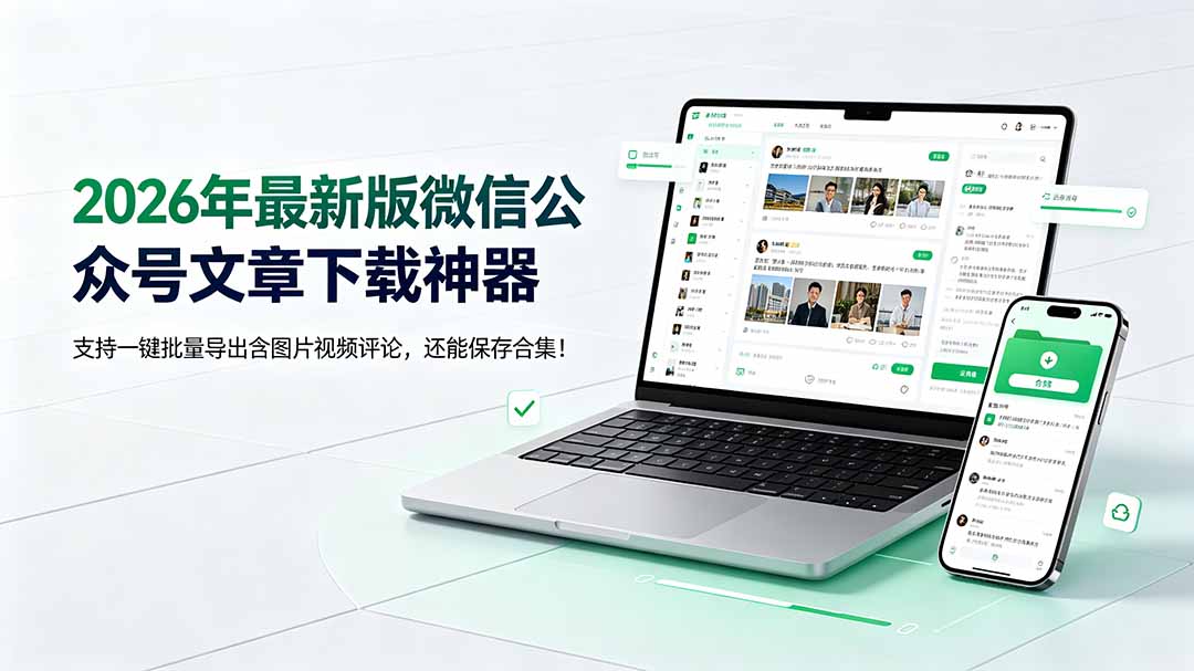 2026微信文章批量下载神器，支持评论合集与多格式导出