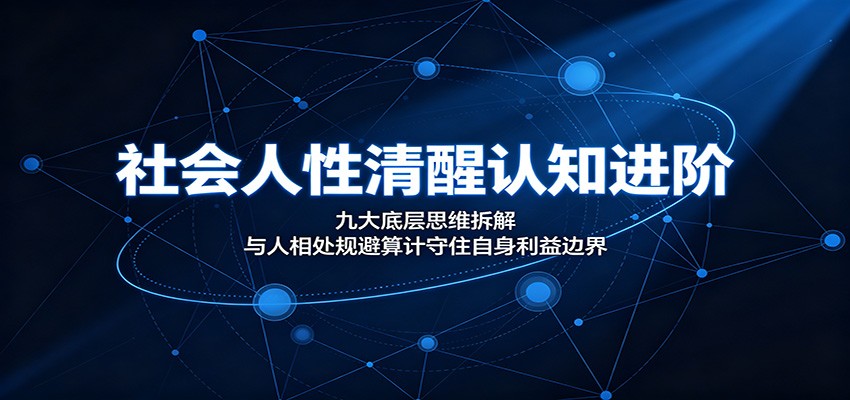 社会人性清醒认知：九大底层思维拆解，规避算计守住利益边界