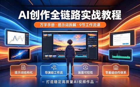 AI创作全链路实战：9节导演级工作流，稳定产出高质量视频
