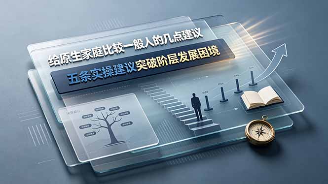 付费文章：原生家庭一般的人如何突破阶层？五条实操建议破解发展困境