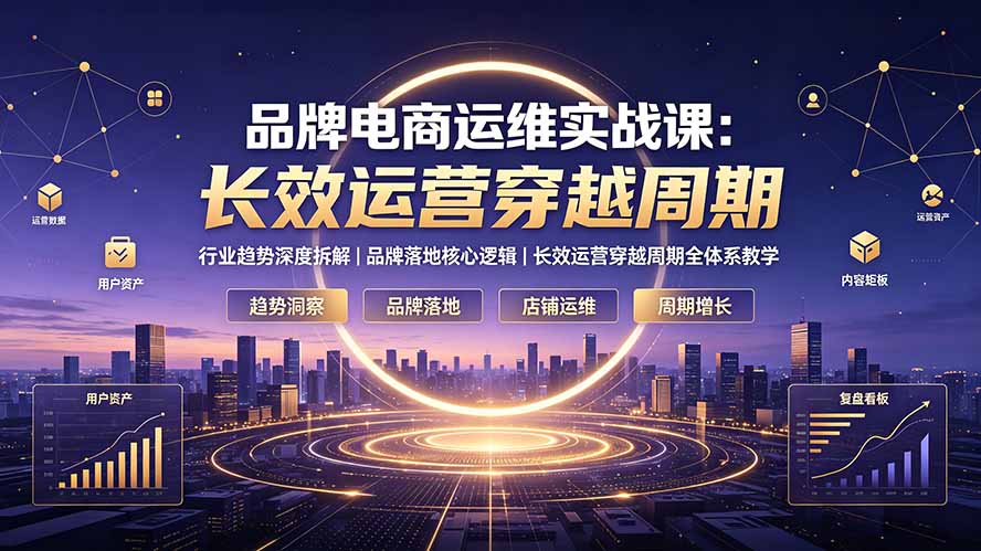品牌电商运维实战课:趋势拆解+落地核心逻辑,长效运营穿越周期 品牌电商运维实战课:趋势拆解+落地核心逻辑,长效运营穿越周期