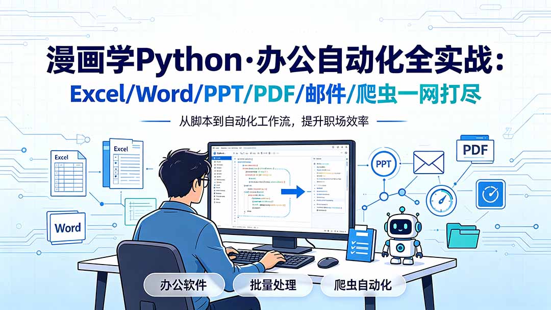漫画学Python办公自动化：Excel/Word/PPT/PDF/邮件爬虫实战