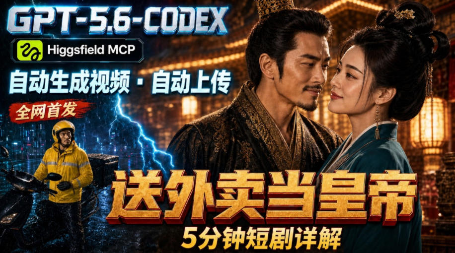 GPT-5.6 Codex+Higgsfield MCP:一键生成5分钟短剧并自动上传YouTube GPT-5.6 Codex+Higgsfield MCP:一键生成5分钟短剧并自动上传YouTube