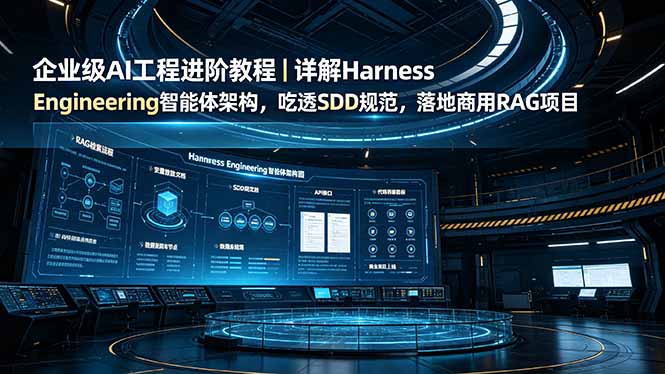 企业级AI工程实战｜Harness智能体架构+SDD规范+RAG项目落地