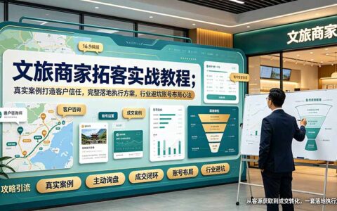 文旅商家拓客实战：真实案例+避坑心法，从0搭建获客成交闭环