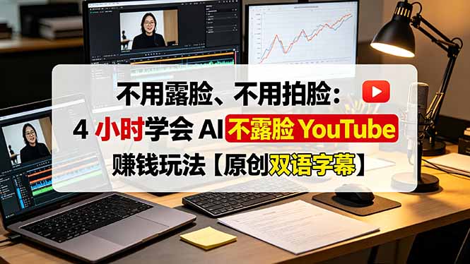 不用露脸做YouTube：4小时AI教程，零基础打造不露脸赚钱频道