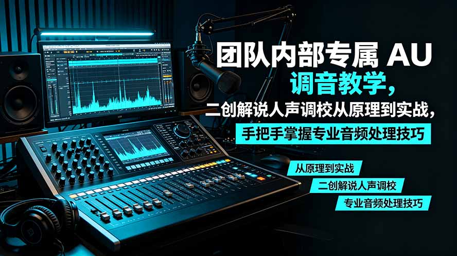 2026 某大佬团队AU调音教学:二创人声调校从原理到实战 2026 某大佬团队AU调音教学:二创人声调校从原理到实战
