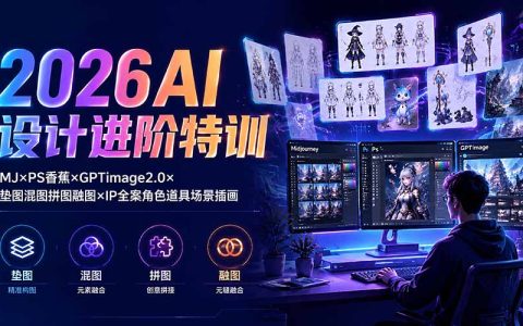 2026AI设计特训：MJ+PS+GPTimage2.0零基础IP全案变现