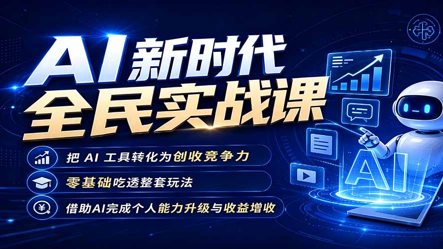 AI零基础实战课：用AI工具提升创收力，掌握变现玩法与个人IP搭建