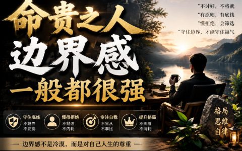 命贵之人边界感强：5大维度实操方法，建立内在秩序防收割