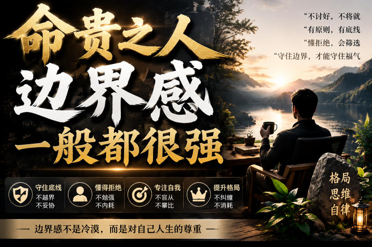 命贵之人边界感强：5大维度实操方法，建立内在秩序防收割