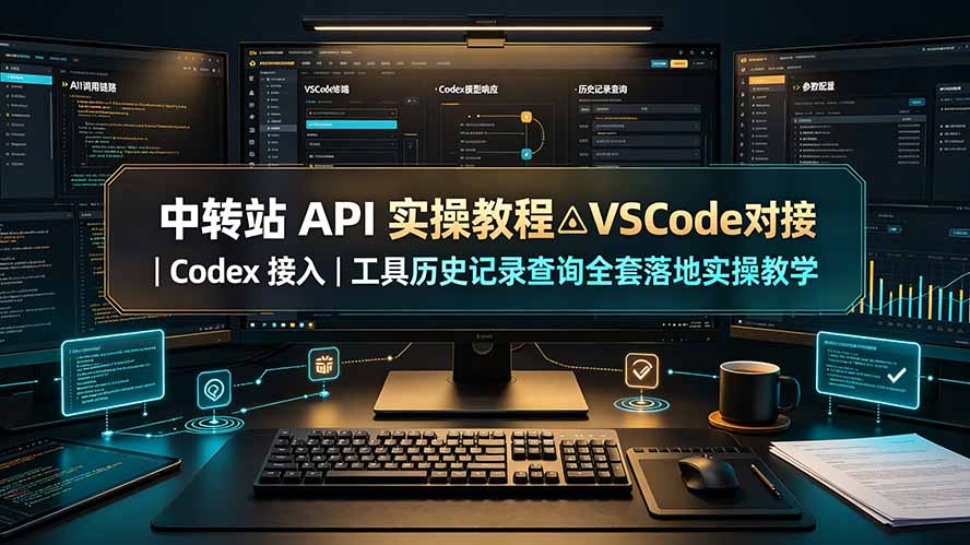 中转站 API 实操：VSCode 与 Codex 对接及历史记录查询教程