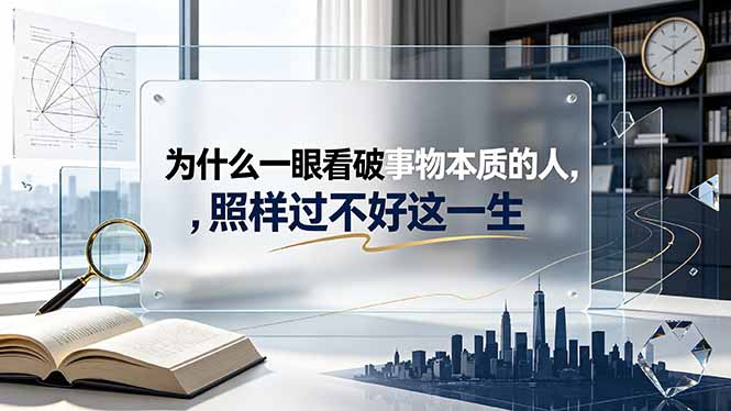 一眼看破小事却过不好一生？揭秘历史周期与财富周期的真正看破之道