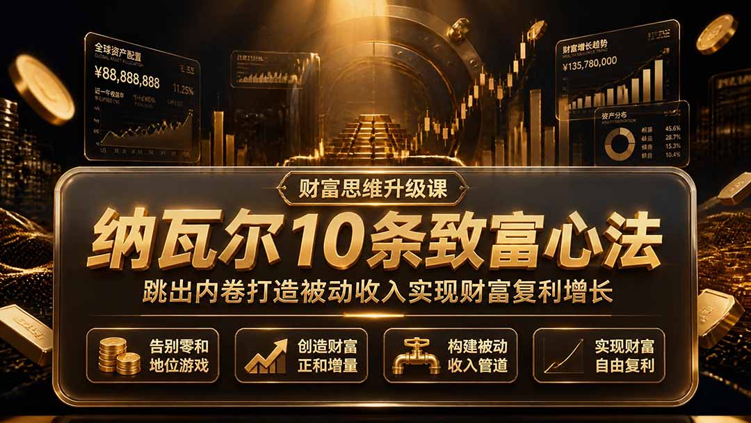纳瓦尔致富心法：跳出内卷，打造被动收入，实现财富复利增长