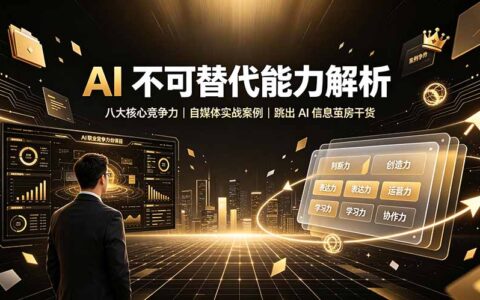 付费文章：AI无法替代的8大核心能力｜自媒体变现实战与信息茧房突破