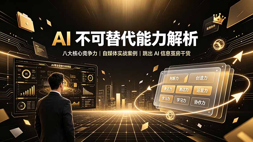 付费文章：AI无法替代的8大核心能力｜自媒体变现实战与信息茧房突破
